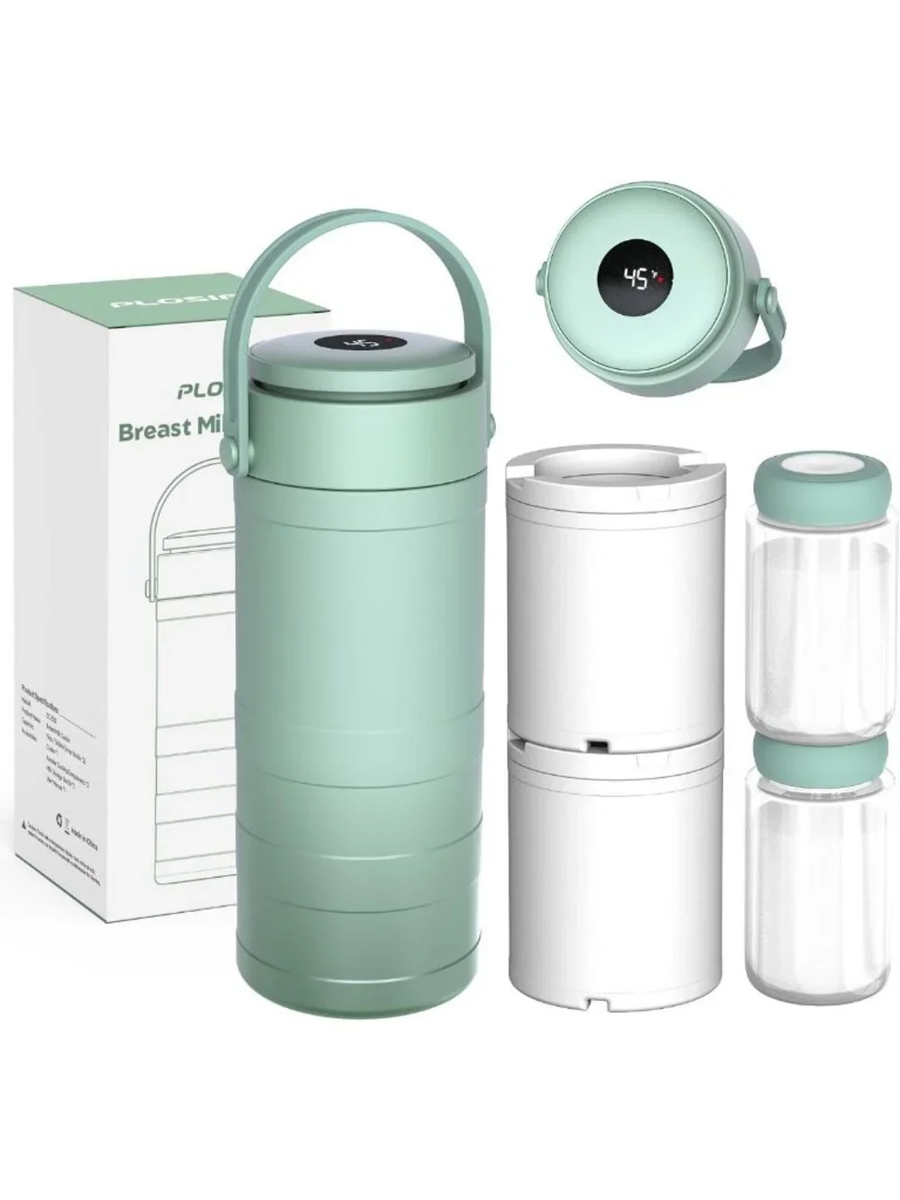 Portable Breast Milk Cooler with Digital Temperature Display & Insulated Design